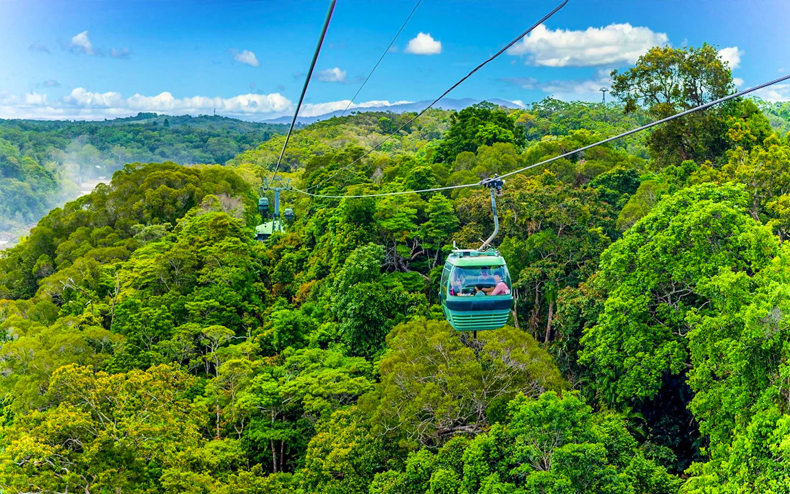 Skyrail Cableway & Kuranda Scenic Train with Hostel Transfer Ticket